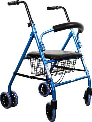 Produktbild von Rollator  Klappbar  Aluminium  Sitz und Rückenlehne  Blau  Paterna  Clinicalfy