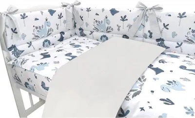 Produktbild von COSING 4-tlg. Bettwäscheset - DINO Marineblau