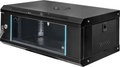 Zdjęcie produktu dla Szafa szafka Rack NETBERG 19" 4U 240x600x350mm wisząca czarna otwierane boki