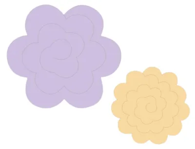 Stanzenset 2er-Pack 3D-Blumen 7,4–10,8 cm für Scrapbooking