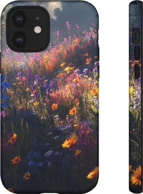 Produktbild von Blühende Wildblumenwiese – Handyhülle Kompatibel mit iPhone 12