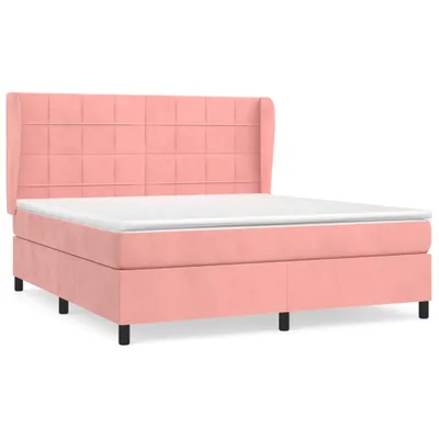 Produktbild von vidaXL Boxspringbett mit Matratze Rosa 180x200 cm Samt
