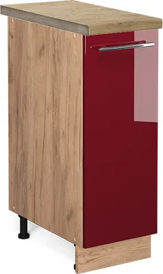 Produktbild von Apothekerschrank Vicco Fame-Line Bordeaux Hochglanz 30 cm , AP Eiche, Model 46662