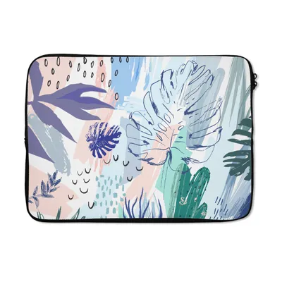 Produktbild von MuchoWow® Laptop Hülle 13 Zoll Sommer - Blatt - Grün Laptoptasche - Laptophülle - Sleeve - Rundumschutz
