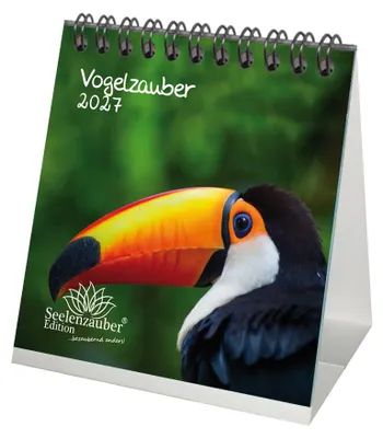 Produktbild von Vogelzauber Tischkalender 10x10cm für 2027 Vogel - Seelenzauber