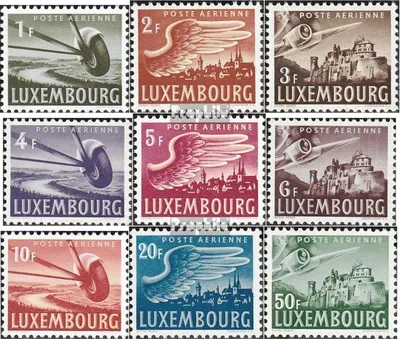 Produktbild von Briefmarken Luxemburg 1946 Mi 403-411 (kompl.Ausg.) postfrisch Flugpostmarken