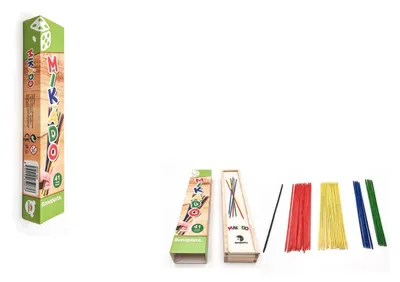 Imagen del producto de Mikádo, juego de mesa, 41 piezas, madera, 25 cm