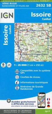 Obrázok produktu pre 2632 SB Issoire Cunlhat, mierka 1:25 000