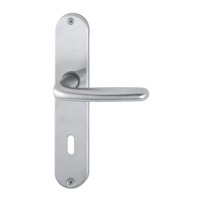 Produktbild von Hoppe Cardiff Langschildgarnitur F69 Edelstahl matt E1850Z/302, OB Ovalbart