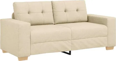 Zdjęcie produktu dla vidaXL Sofa dwuosobowa Kremowa 180x77x82 cm Tkanina