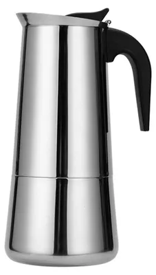 Obrázok produktu pre Kávovar, nerezový kávovar, prenosný, elektrický, kávovar na moka a latte, kanvica na espresso, európsky šálka
