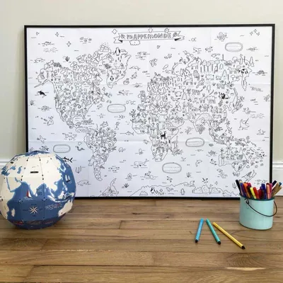 Image de Mon poster géant à colorier - Mappemonde