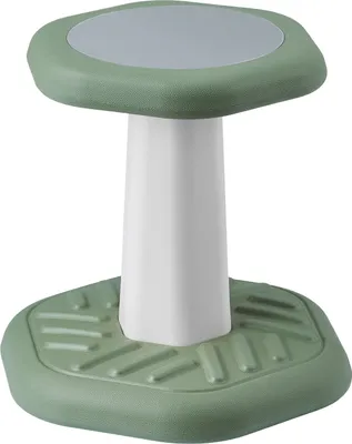 Produktbild von VEVOR Wackelstuhl Wackelhocker mini mit Schwammkissen, Kinderhocker verbessert Konzentration, Haltung und beruhigt Kinder, 70 kg belastbar Wackelhocker aus HDPE ideal für Schulen Zuhause Grün