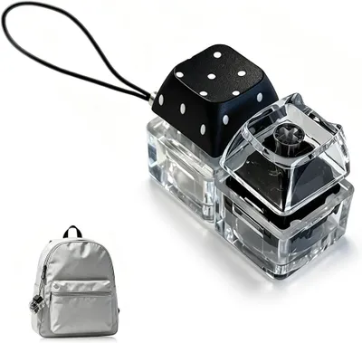 Imagen del producto de Teclado antistrés: juguete sensorial con diseño, 2 teclas silenciosas para adultos, ideal para aliviar el estrés en la oficina y en casa