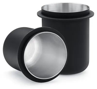 Productafbeelding van Doseerbeker Koffie - Espresso Accessoire - Nauwkeurig Doseren - Roestvrij Staal - 58 mm Diameter - Zwart