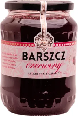 Zdjęcie produktu dla Barszcz czerwony z zakwasem z malin -  Schronisko Bukowina