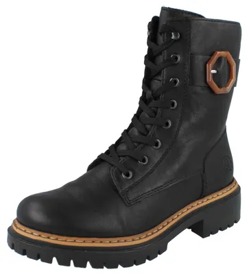 Produktbild von RIEKER Kuweit Damen Schnürstiefel schwarz Kunstleder - Größe: 39