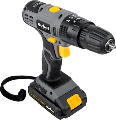 Obrázek produktu pro Rebel RB-1002 Příklepová vrtačka AKU, 20 V, bateri 2 Ah, Li-Ion, nabíječka