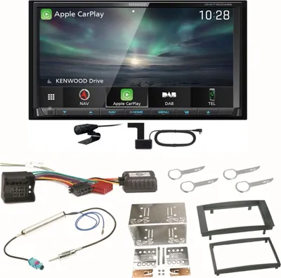 Produktbild von Kenwood DNX-7190DABS Android Auto Carplay CD Einbauset für T5 2003-2015 Multivan
