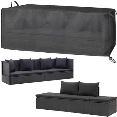 Immagine prodotto di Copertura protettiva per mobili da giardino, tessuto Oxford 420D, resistente alle intemperie e ai raggi UV, dimensioni 220 x 80 x 80 cm