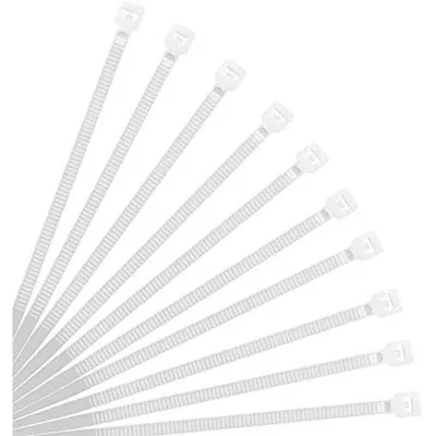 Produktbild von Kabelbinder Weiß 250mm x 3.6mm 500 Stück UV-beständig 18,2 kg Zugfestigkeit