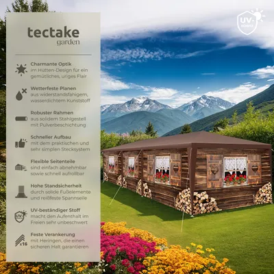 Obrázek produktu pro tectake® Almchalet pavilon ve 2 velikostech, zásuvný systém