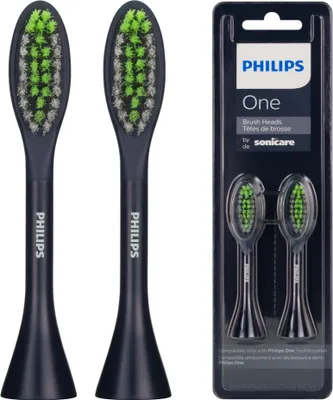 Produktbild von Philips | Aufsteckbürsten für Philips One BH1022/04 - 2er Pack - Dunkelblau - Effektive Reinigung - Originalqualität