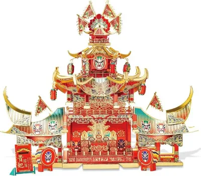 Obrázok produktu pre Piececool 3D puzzle, scéna starovekého divadla, kov, 174 dielikov