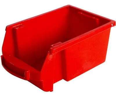 Produktbild von Sichtlagerkasten aus PP, leer verschließbar, 1L VISO 101X157X70 mm - Rot - SPACY2R