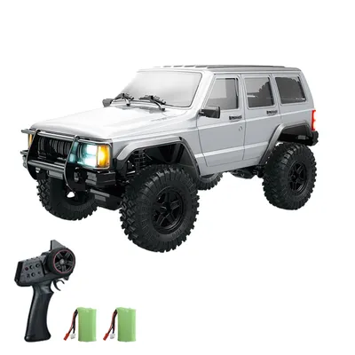 Obrázek produktu pro Dálkově ovládané auto, 2,4 GHz 4WD dobíjecí elektrické terénní vozidlo s LED světly, 2 baterie, 1:18 auto hračka dárek pro chlapce, dívky, děti, perleťově bílá