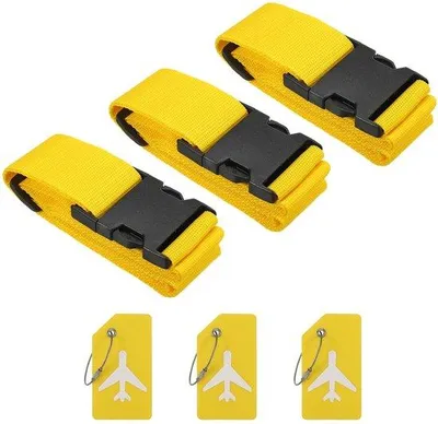 Productafbeelding van Omgoods - Luggage Strap Set met Identificatielabel