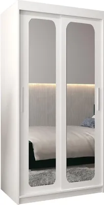 Produktbild von MEBLE KRYSPOL Promo 3100 Schlafzimmerschrank zwei Schiebetüren - Mattweiß