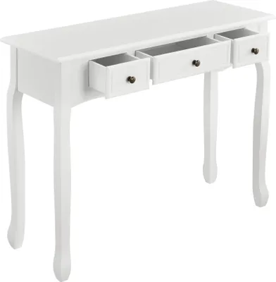 Immagine prodotto di In And OutdoorMatch Consolle Nona - Tavolino - Con 3 cassetti - 100x35x78 cm - Bianco - Design moderno