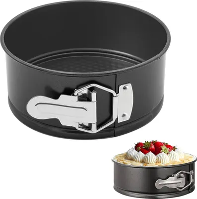 Produktbild von Springform Rund,16 cm kuchenform,runde Backform mit Flachboden,Kuchen Springform,Kuchenbackform,Tortenbackfor,für Kuchen,Pizza und Pfannkuchen 6 inch