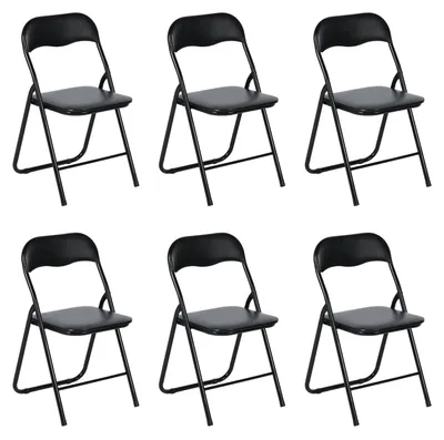 Image de Ensemble de 6 chaises pliantes, ergonomiques et portables