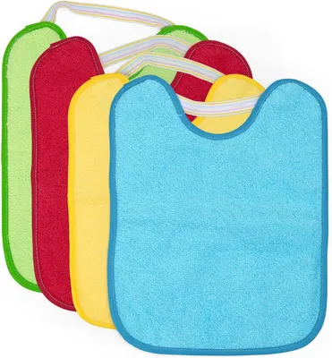 Imagen del producto de Baberos impermeables, paquete de 4 unidades, para bebés de 6 a 18 meses, con cierre de goma, ideales para usar en la cocina