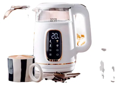 Zdjęcie produktu dla Elektryczny czajnik, pojemność 1,7 litra, moc 2200 W, obudowa ze stali nierdzewnej, , zakres temperatur 40-100 °C