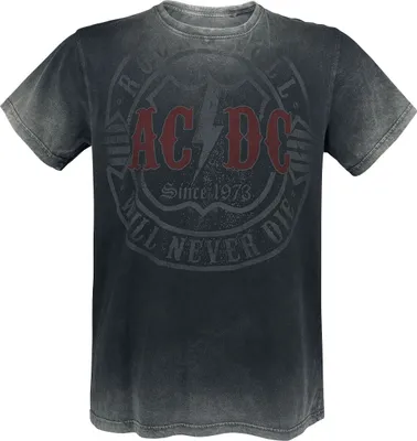 Produktbild von AC/DC T-Shirt Herren Rock & Roll - Will Never Die dunkelgrau L