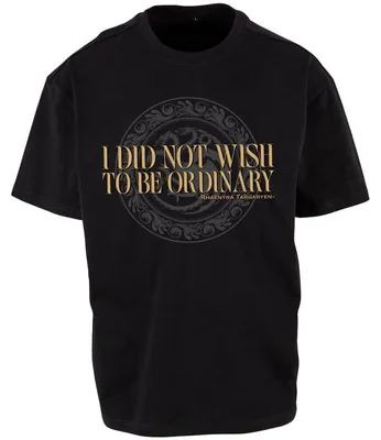 Produktbild von Game Of Thrones T-Shirt Uni House of the Dragon - I Did Not Wish To Be Ordinary schwarz L