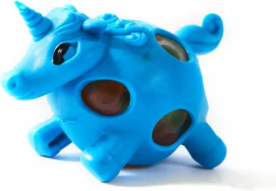 Produktbild von Antistress Einhorn Quetschball - Gummi Spielzeug zum Kneten & Drücken - Bunter Stressabbau