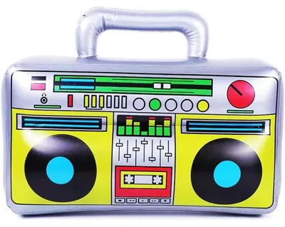 Produktbild von Aufblasbarer Ghettoblaster Rock Star 80er 90er Party Deko Radio