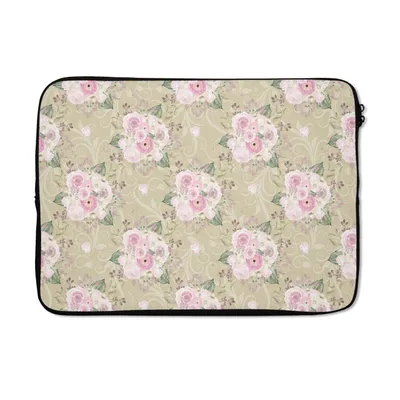 Produktbild von MuchoWow® Laptop Hülle 13 Zoll Rose - Muster - Blumen Laptoptasche - Laptophülle - Sleeve - Rundumschutz