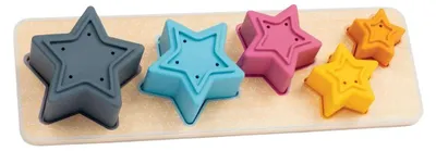 Image de Puzzle en bois « Étoiles » de Bigjigs - 5 pièces