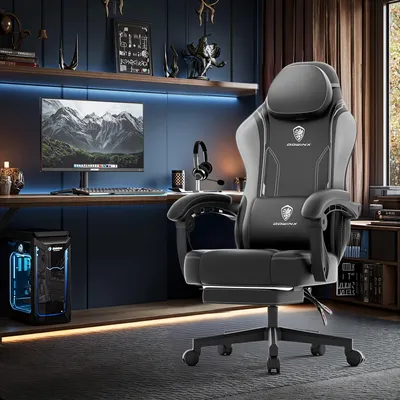 Image de Siège de jeu - Siège de bureau - Chaise de bureau - Siège de jeu - Fauteuil inclinable - Ergonomique - Repose-pieds réglable