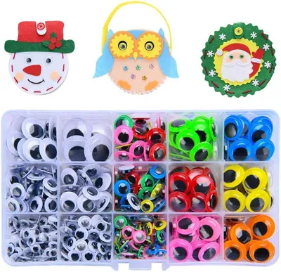 Productafbeelding van Wiggle Ogen Zelfklevend - Googly Eyes Knutsel - DIY Projecten - Zelfklevend Plastic - 6mm-20mm 512 Stuks - Zwart en Kleurrijk
