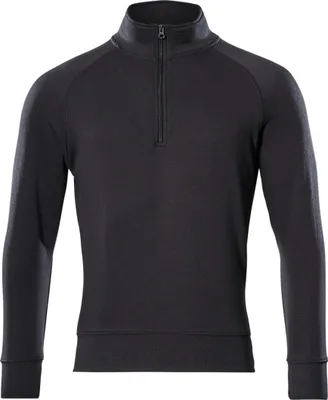 Produktbild von Mascot Sweatshirt NANTES CROSSOVER mit kurzem Reißverschluss, Herren 50611 Gr. XS schwarz