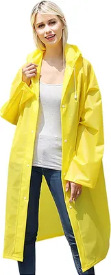 Produktbild von Regenponcho für Herren, wasserdichte Regenjacke für Damen, Regenmantel, gelbe Regenjacke, Outdoor-Regenschutz, Regenanzug, wasserdichte Regenhaube, Regenhaube, Regenbekleidung