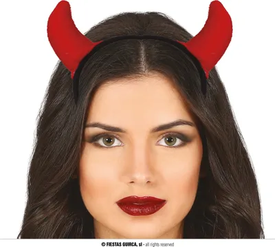 Produktbild von Dämonische Hörner Halloween Kopfschmuck Haarband Rot Horn, Farbe: Rot