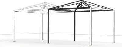 Produktbild von Siena Garden Pergola Basis Erweiterung SCHATTENMANUFAKTUR® COMUNA, 307 x 315 x 301 cm P11809