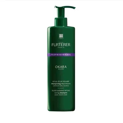 Produktbild von Rene Furterer Okara Silver Toning Shampoo tonisierendes Shampoo für platinblondes und graues Haar 600 ml
